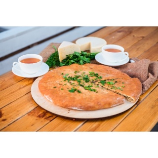 Пирог с курицей и грибами
